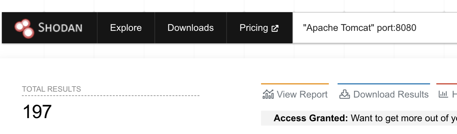 Shodan-apache-tomcat-example